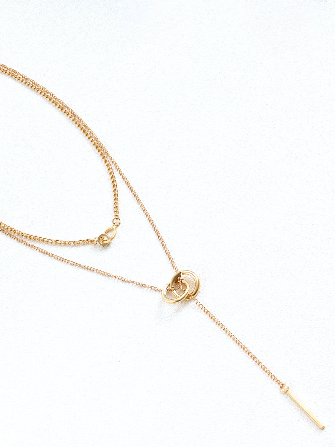 Collier à pampilles double cercle