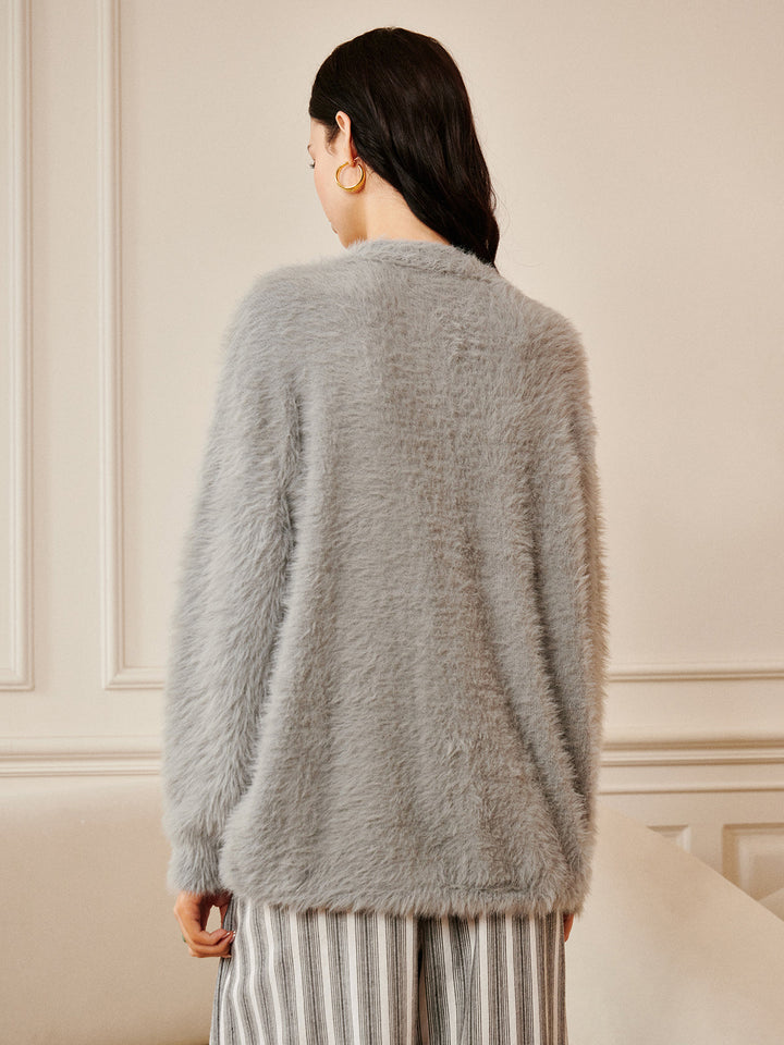 Cardigan Peluche Surdimensionné