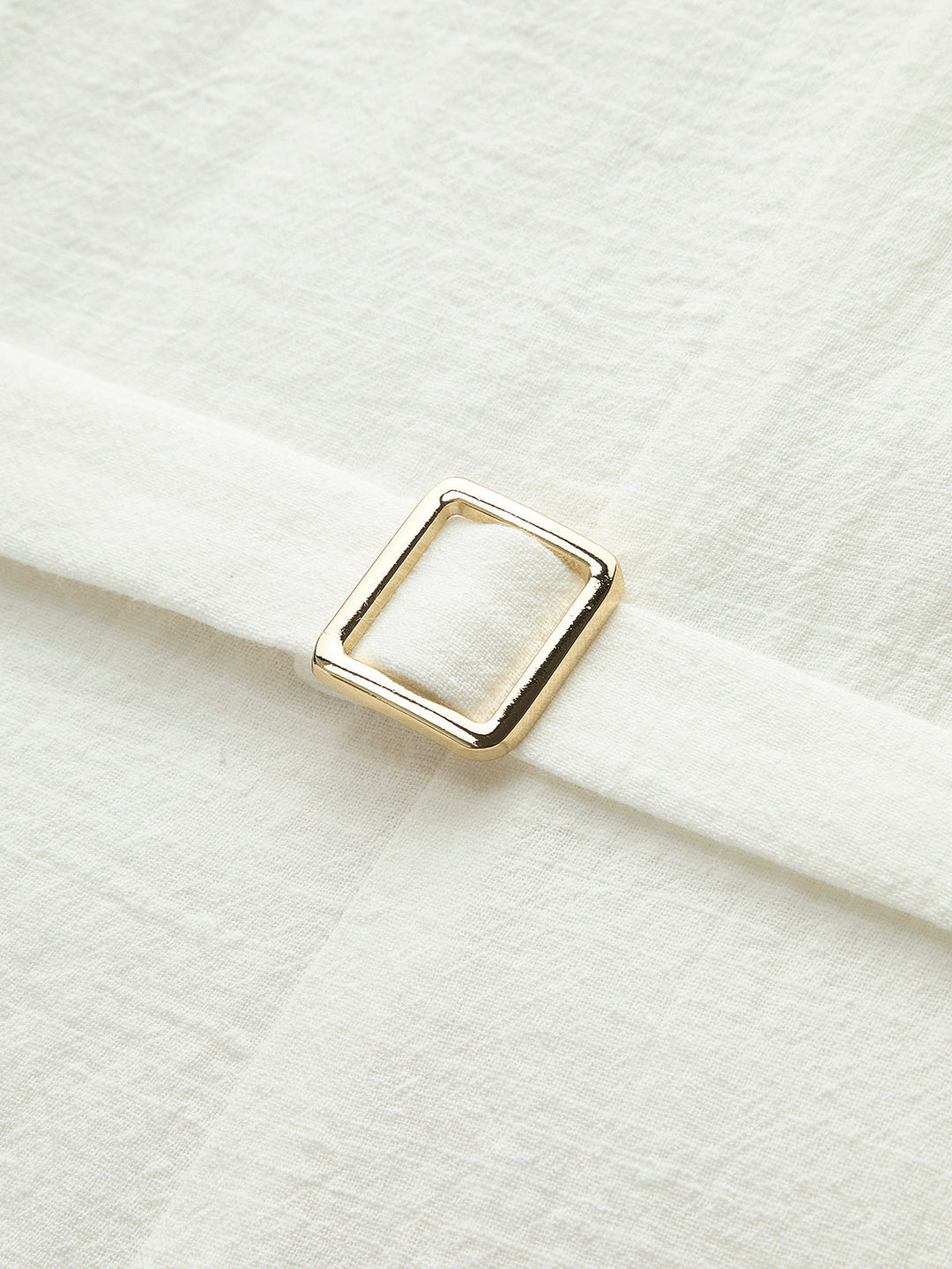 Robe Courte Boutonnée Devant en Coton