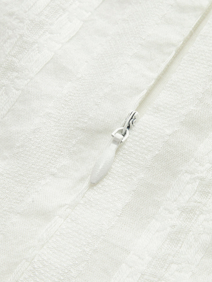 Robe Courte Semi-Transparente à Col Carré Uni
