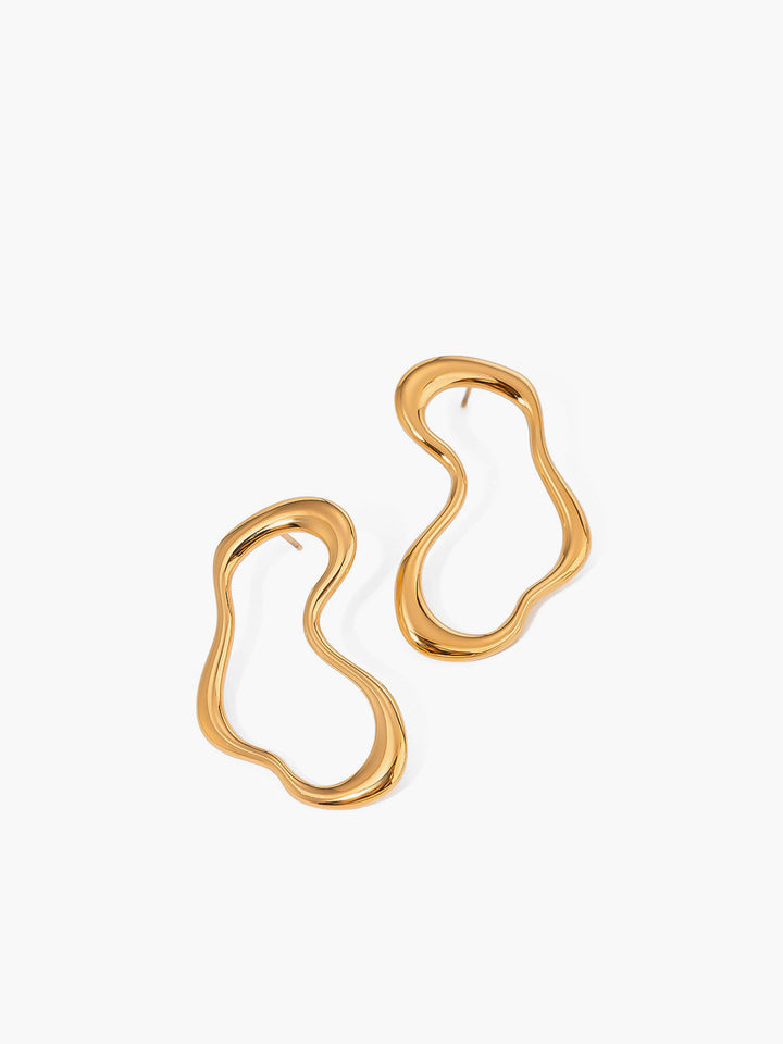 Boucles d'oreilles irrégulières en métal avec clous