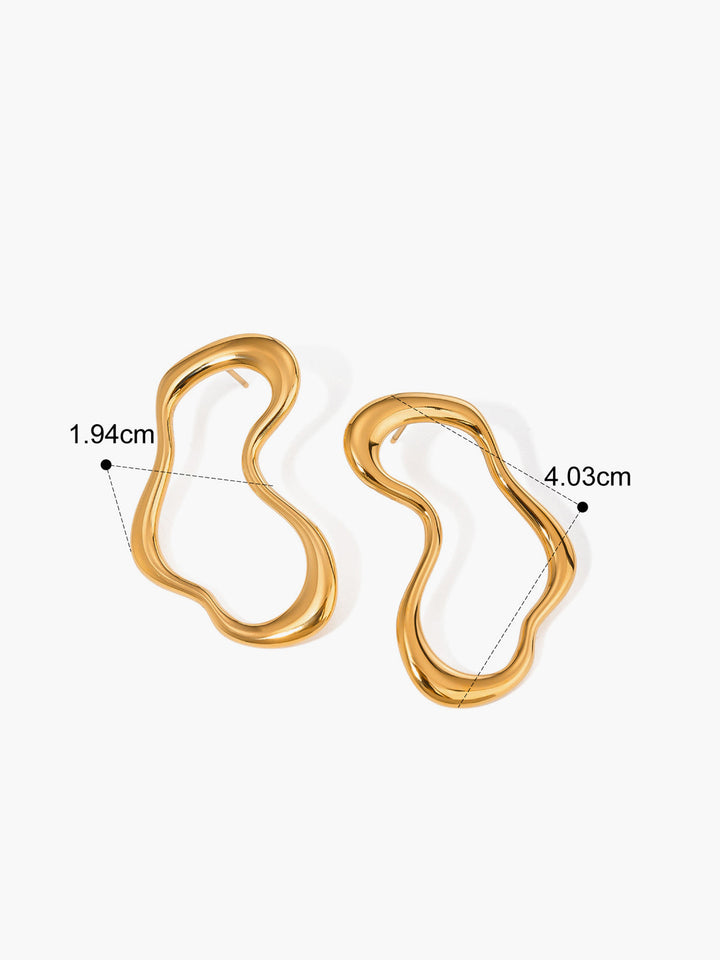 Boucles d'oreilles irrégulières en métal avec clous