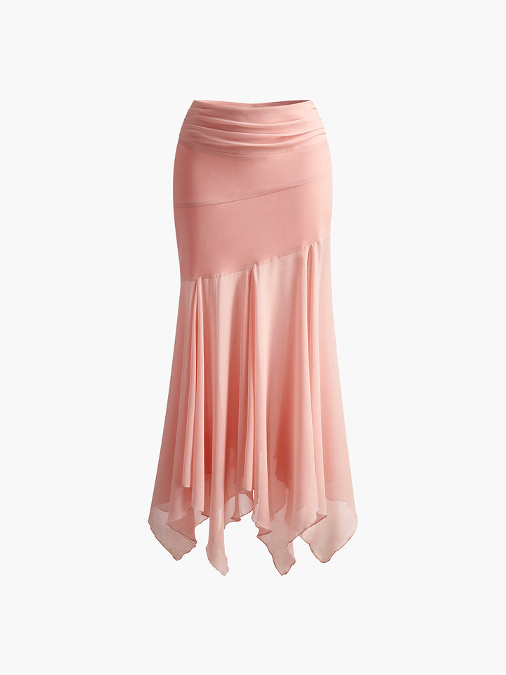 Jupe Maxi Plissée Panneau