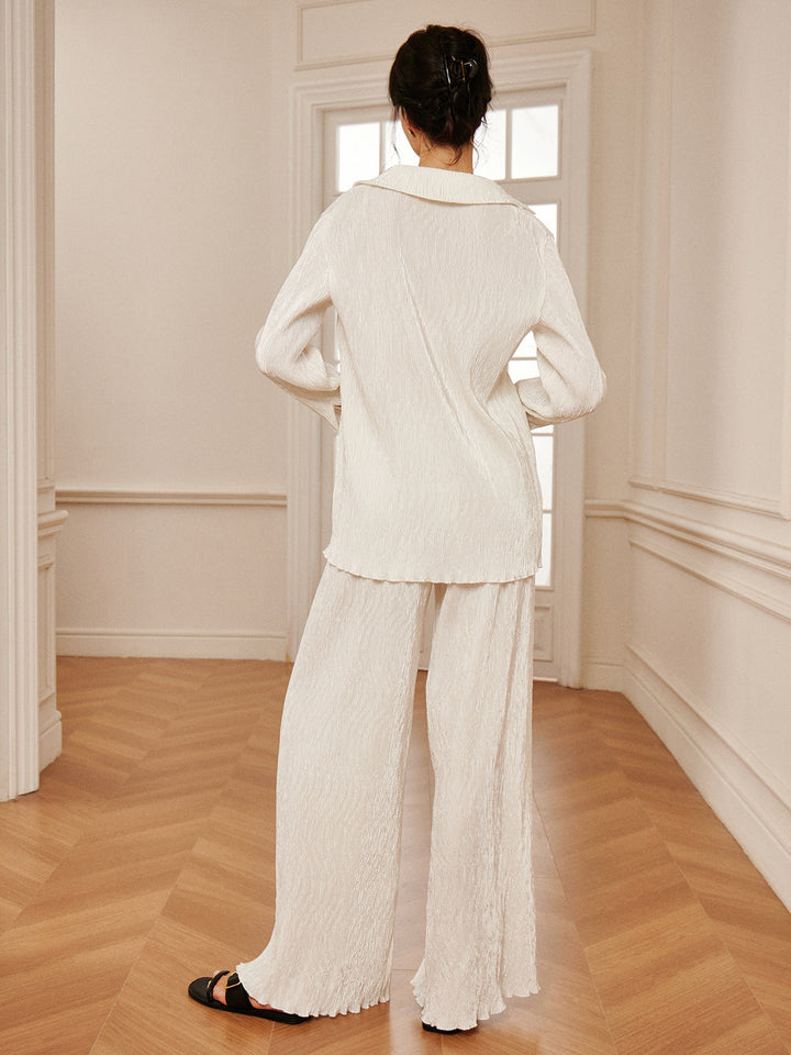 Pantalons Larges Plissés Minimalistes