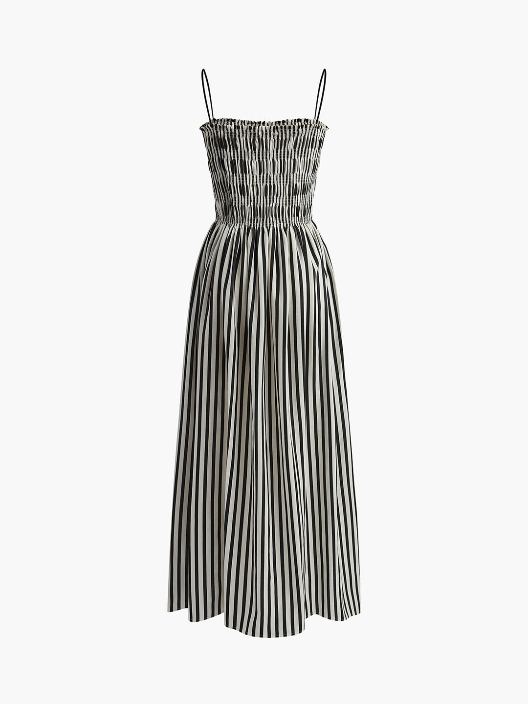 Robe Longue Sans Manches à Rayures
