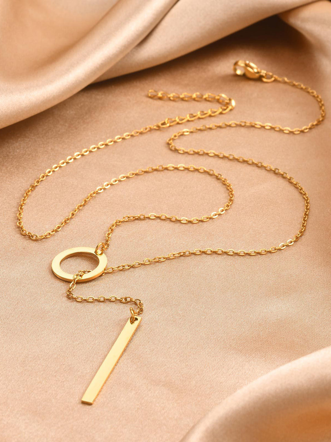 Collier Y Bar Doré
