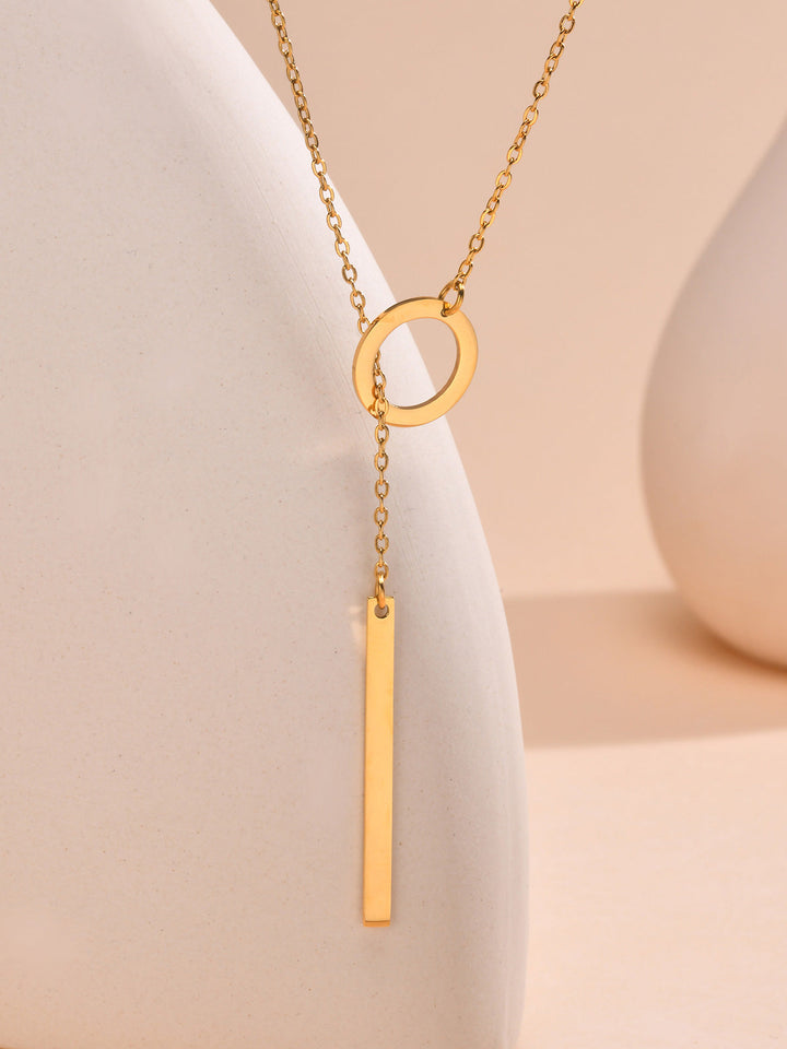 Collier Y Bar Doré