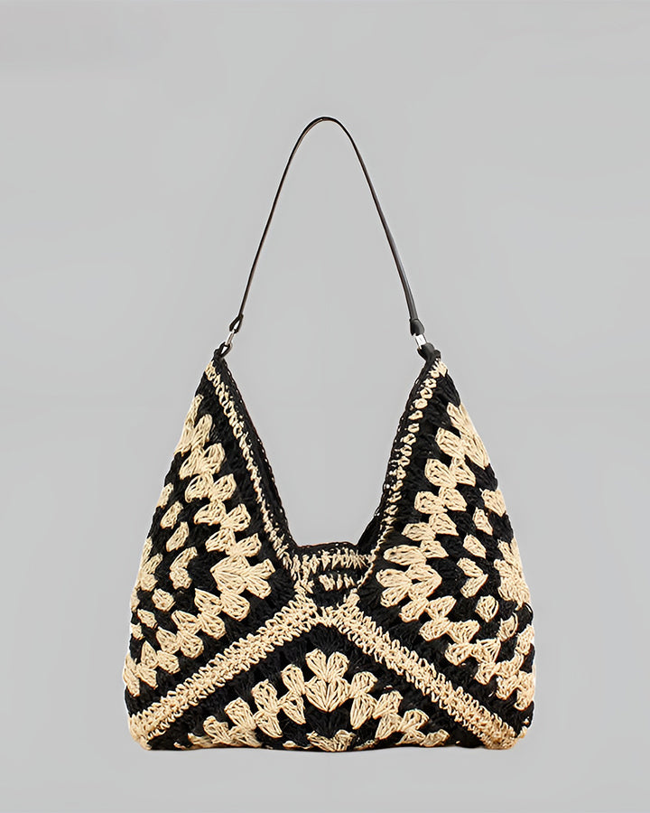 Sac Épaule Macramé Crochet Vintage