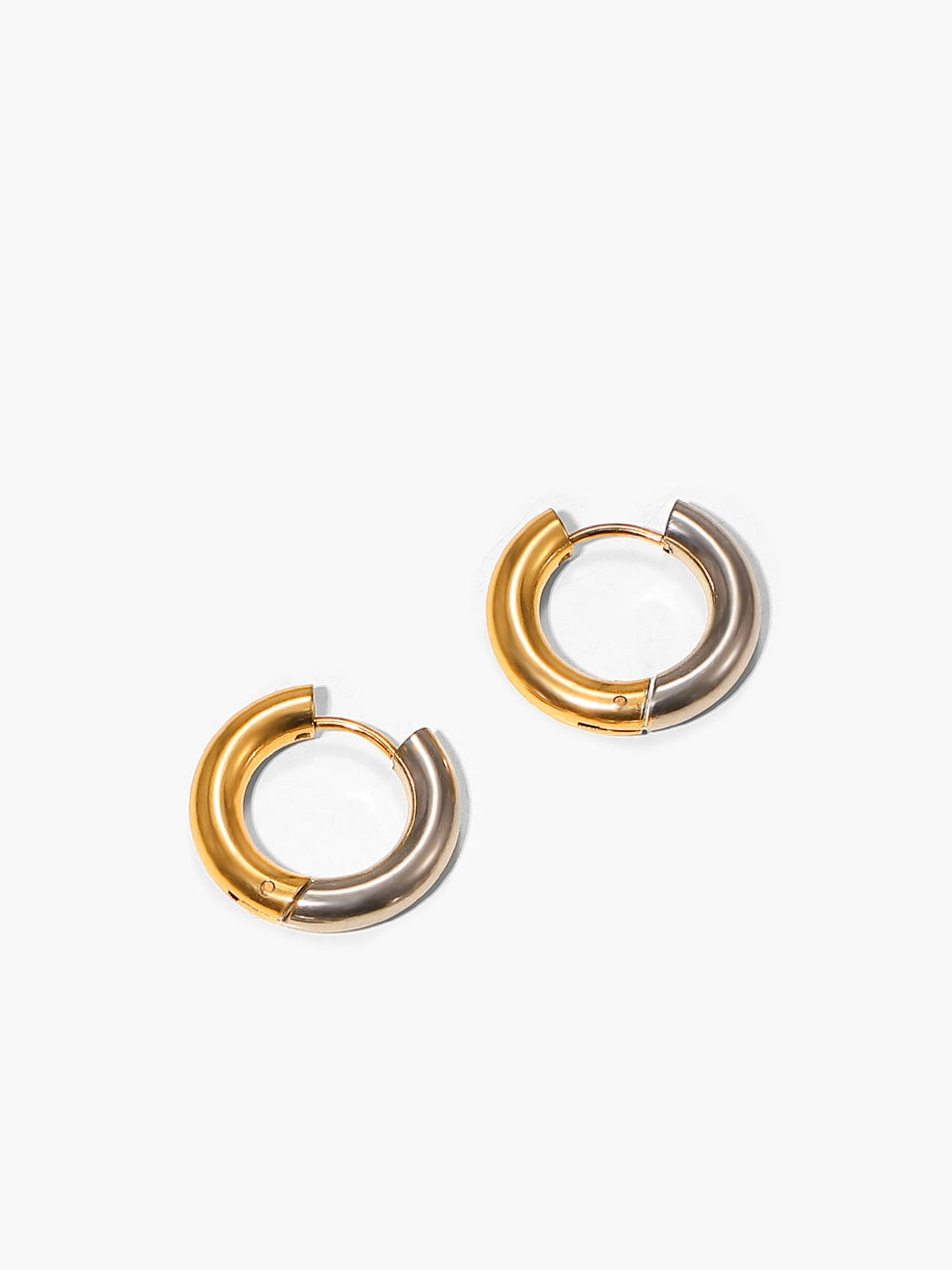 Boucles d'oreilles anneau à épissure bicolore