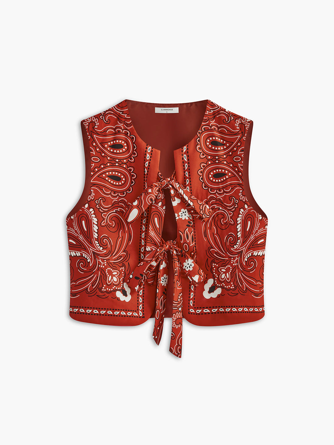 Gilet à boutonnage avant avec imprimé cachemire
