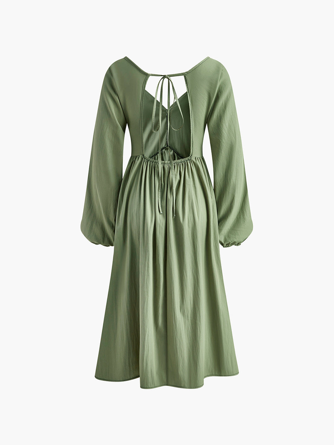 Robe Longue Plissée à Nouer au Dos