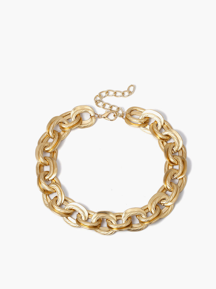 Collier à Maillons Dorés Épais
