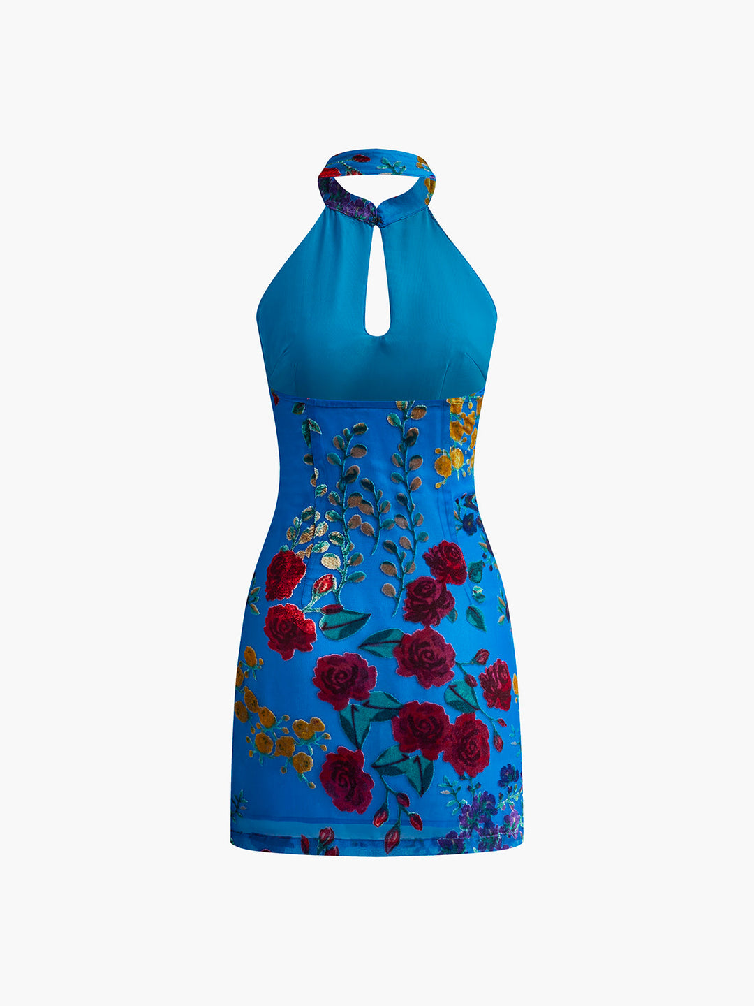Robe Dos Nu en Velours Jacquard