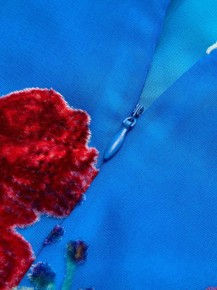 Robe Dos Nu en Velours Jacquard