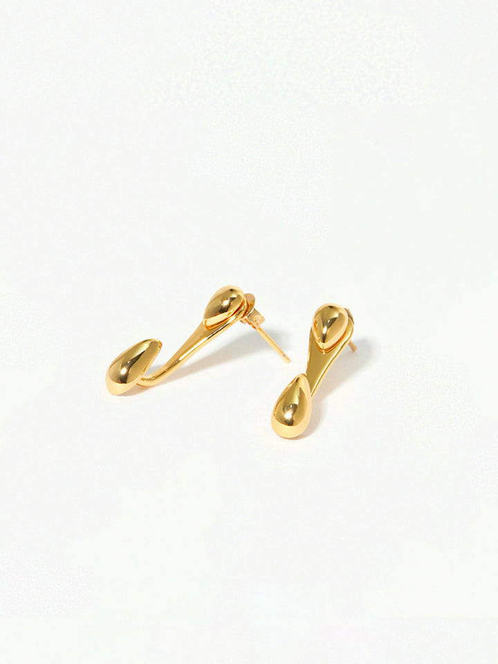 Boucles d'oreilles pendantes Double Goutte d'Eau