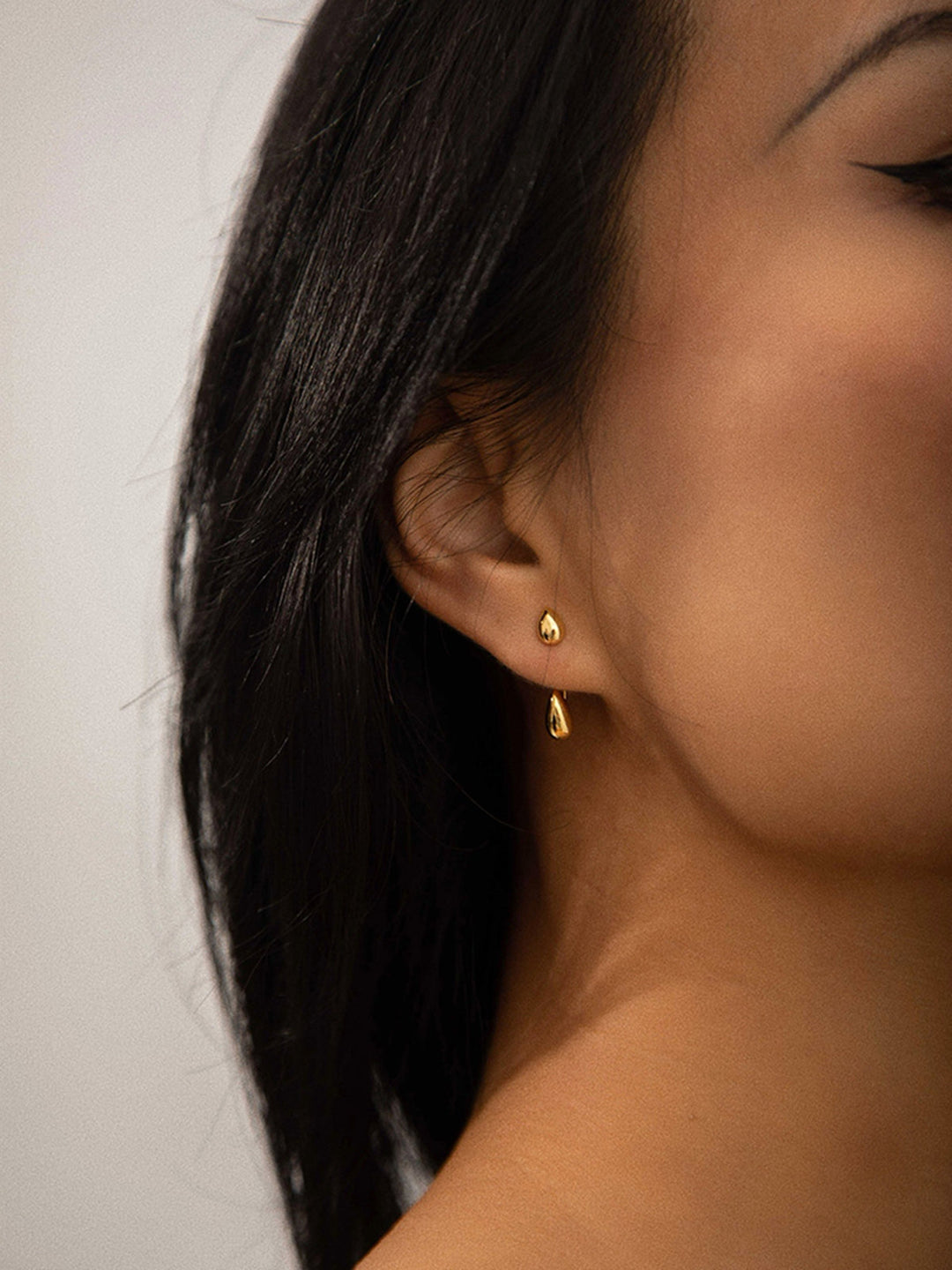 Boucles d'oreilles pendantes Double Goutte d'Eau