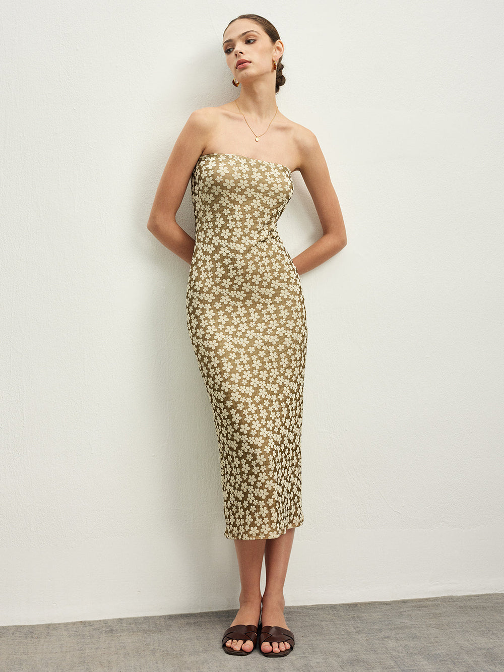 Robe Patte Tricot Fleurie
