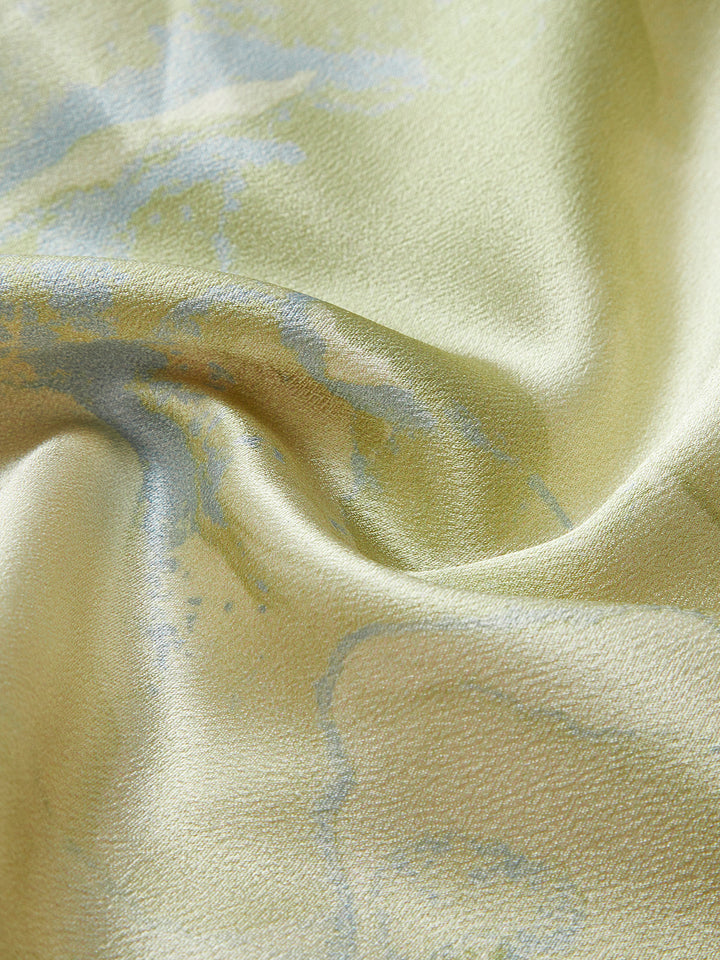Robe Manches Longues à Volants Imprimés