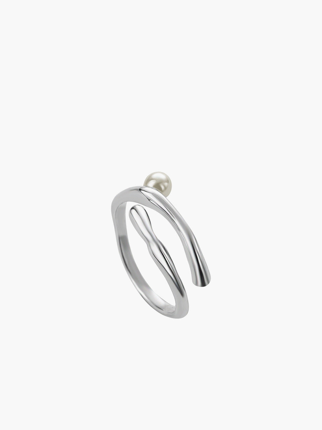 1pc Bague Anneau Ouverte Perle Artificielle