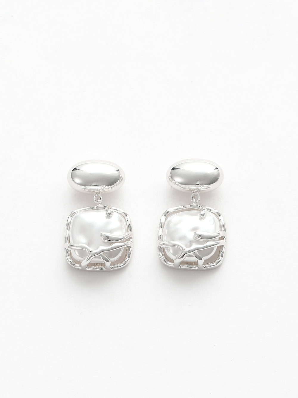Boucles d'oreilles pendentif avec perles baroques