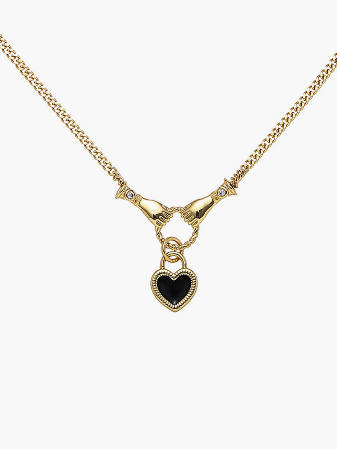 Collier Pendentif Cœur Mains