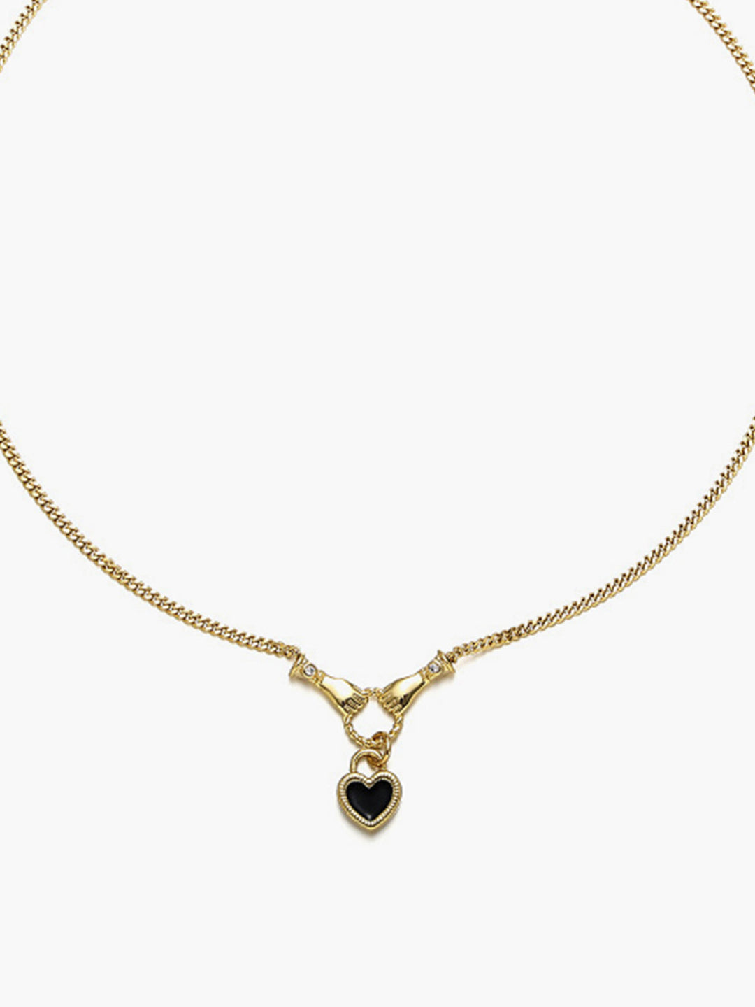 Collier Pendentif Cœur Mains
