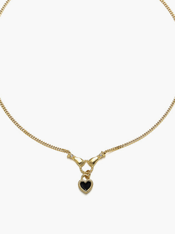 Collier Pendentif Cœur Mains