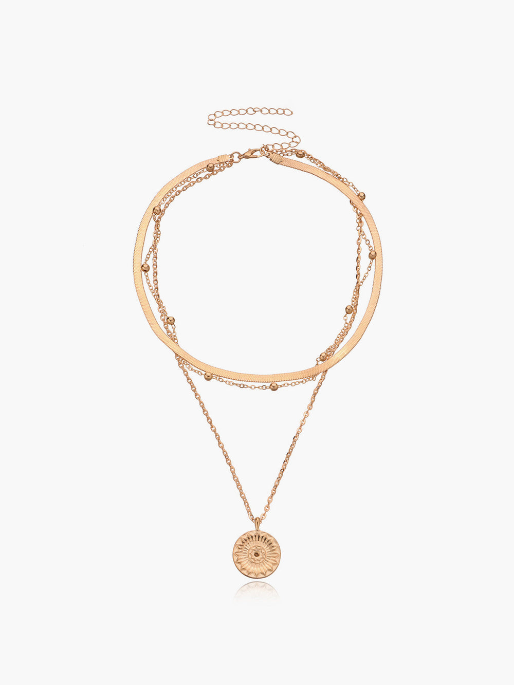 Collier Ras du Cou à Perles Boules Multi-rangs