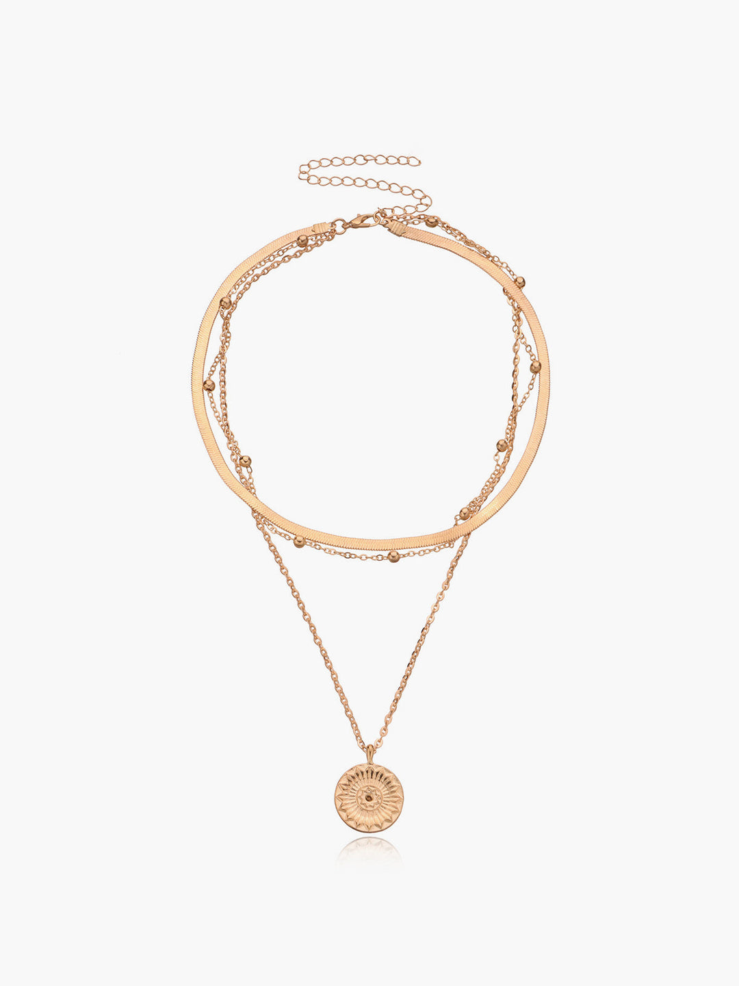 Collier Ras du Cou à Perles Boules Multi-rangs
