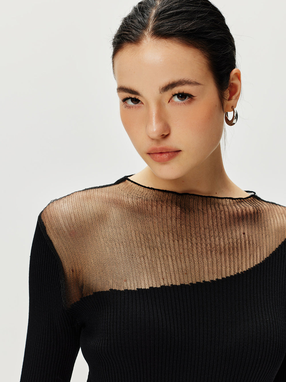 Robe Pull Swe-Mailles Semi-Transparente