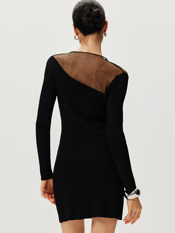 Robe Pull Swe-Mailles Semi-Transparente