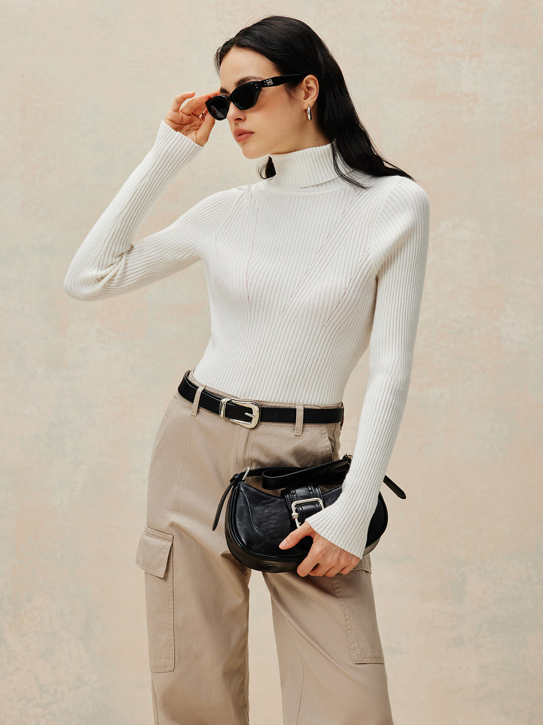 Pull en maille à dos ouvert