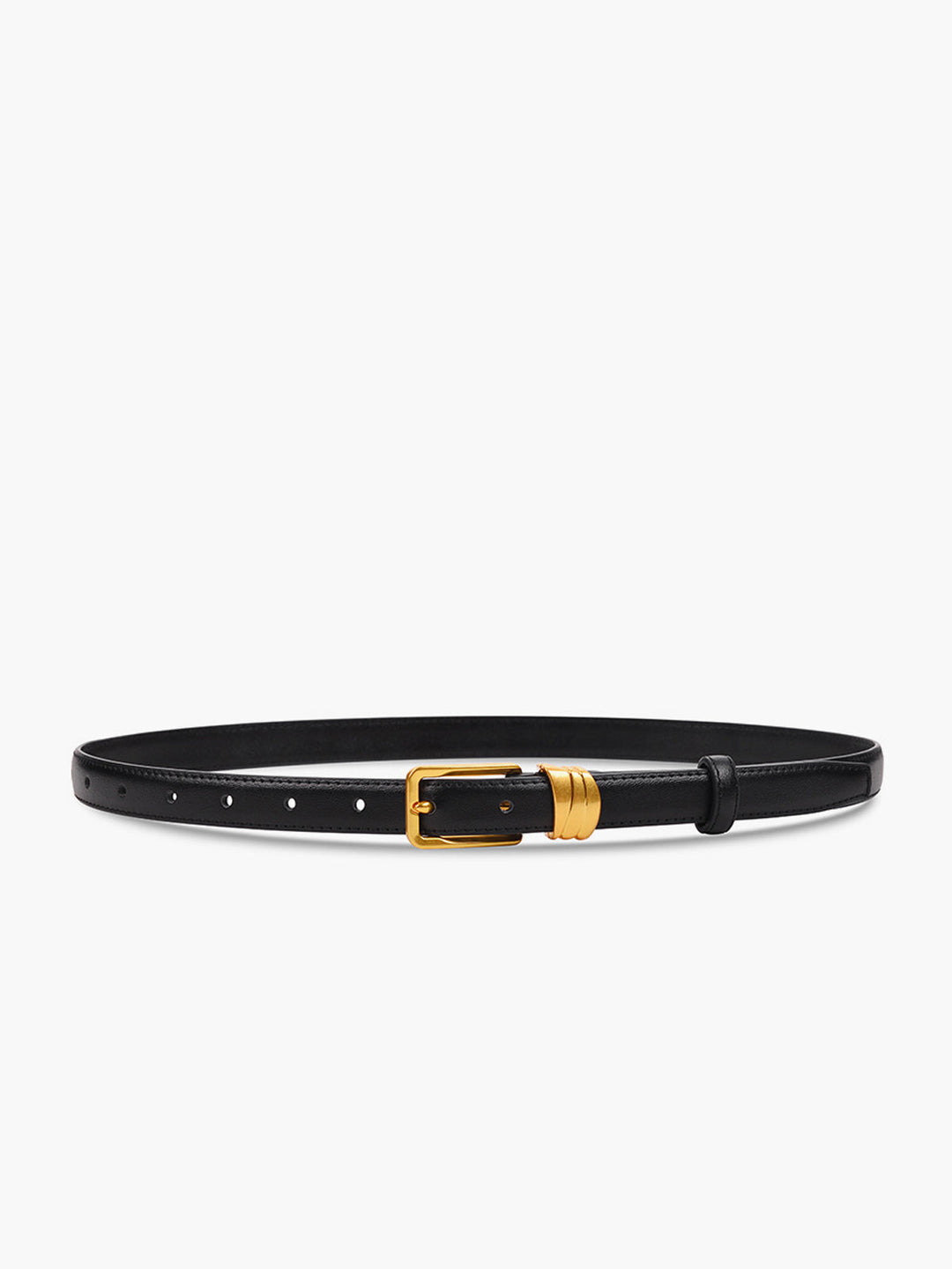 Ceinture fine à boucle dorée