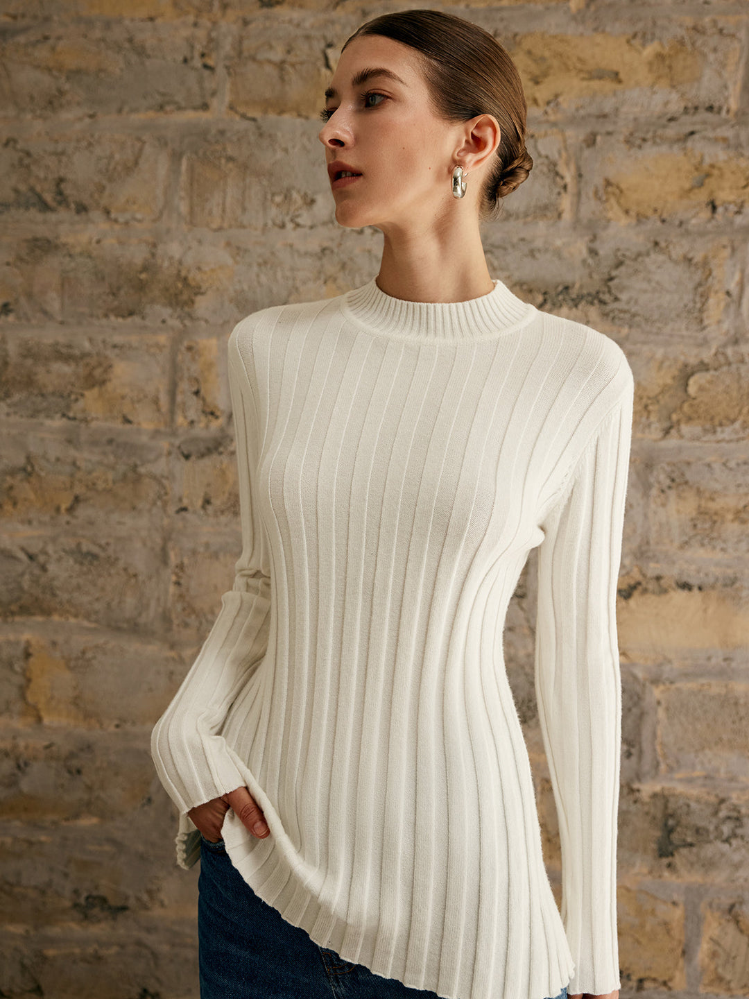 Haut en tricot à dos ouvert