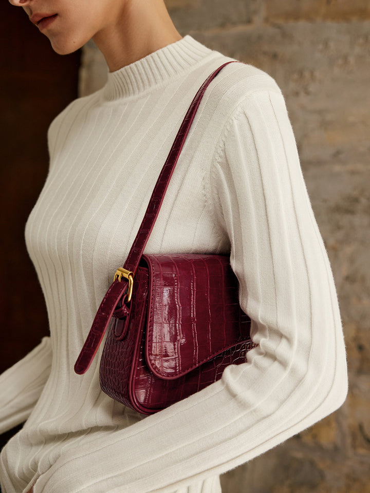 Sac bandoulière à carreaux à boucle
