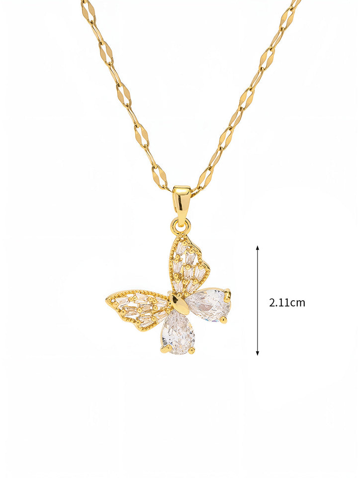Collier Papillon Rayonnement Doré