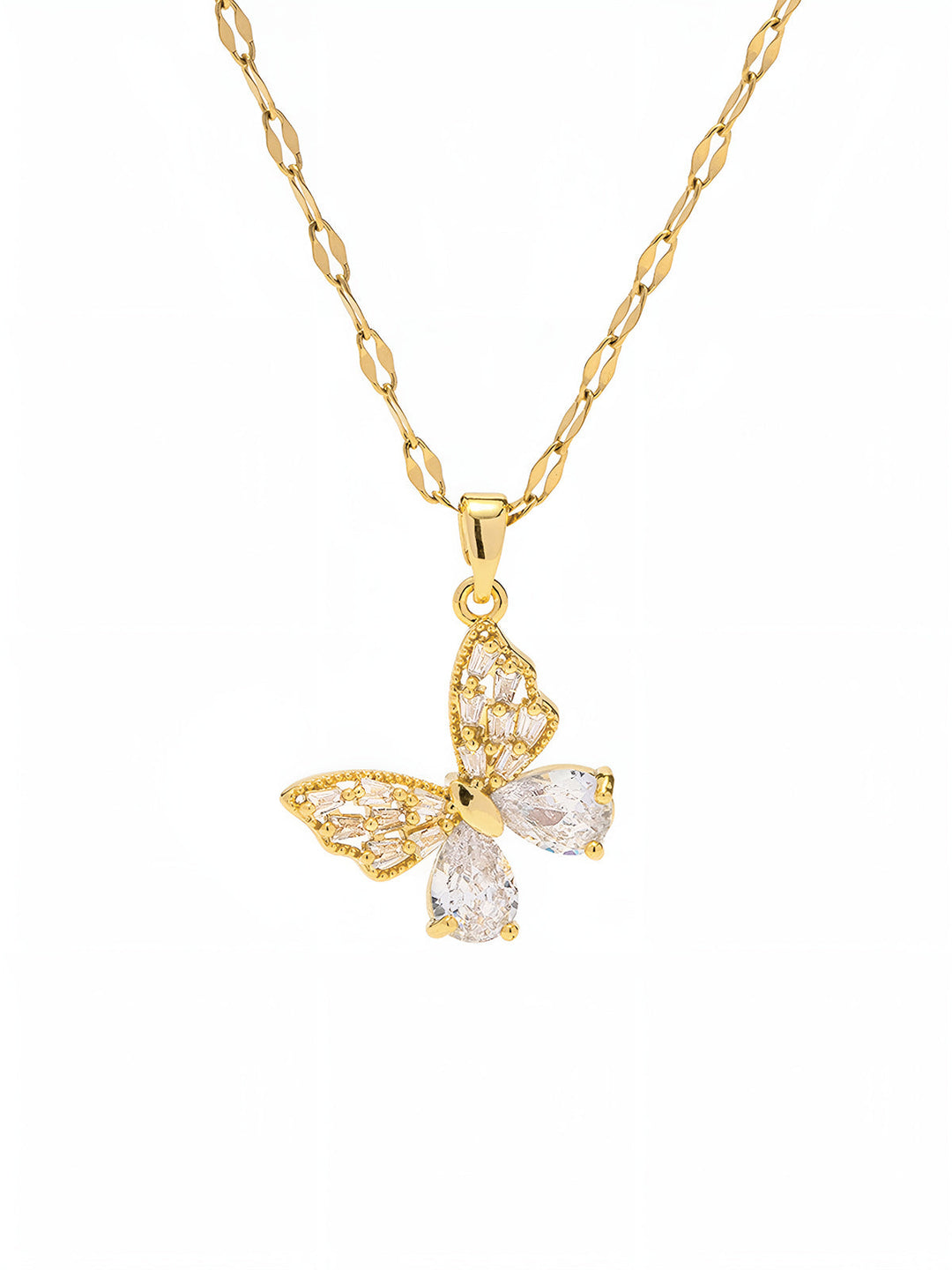 Collier Papillon Rayonnement Doré