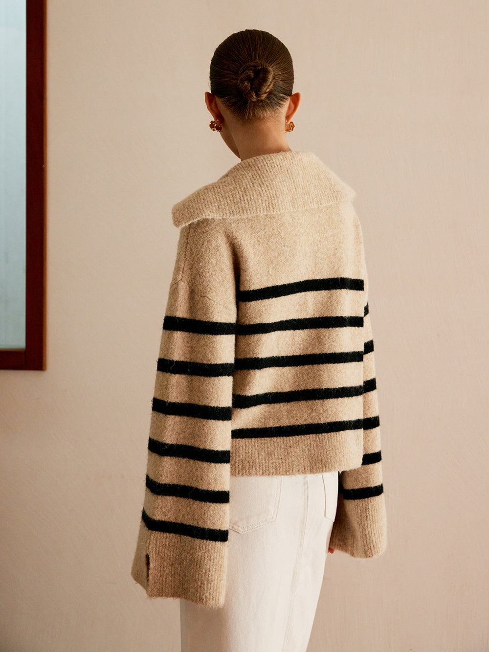 Pull à Manches Longues En Coton Oubl surdimensionné