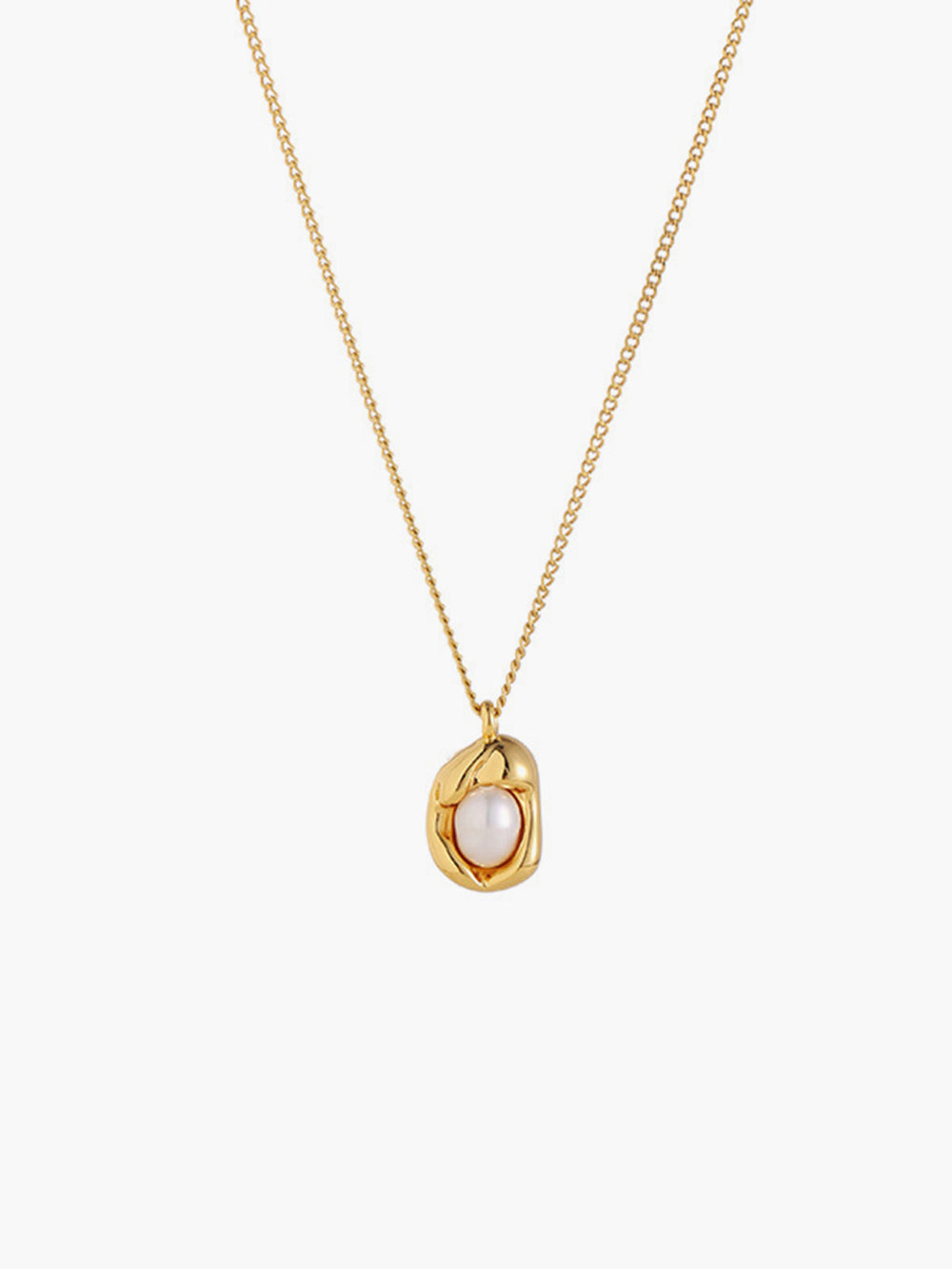Collier Pendentif Perle Dorée