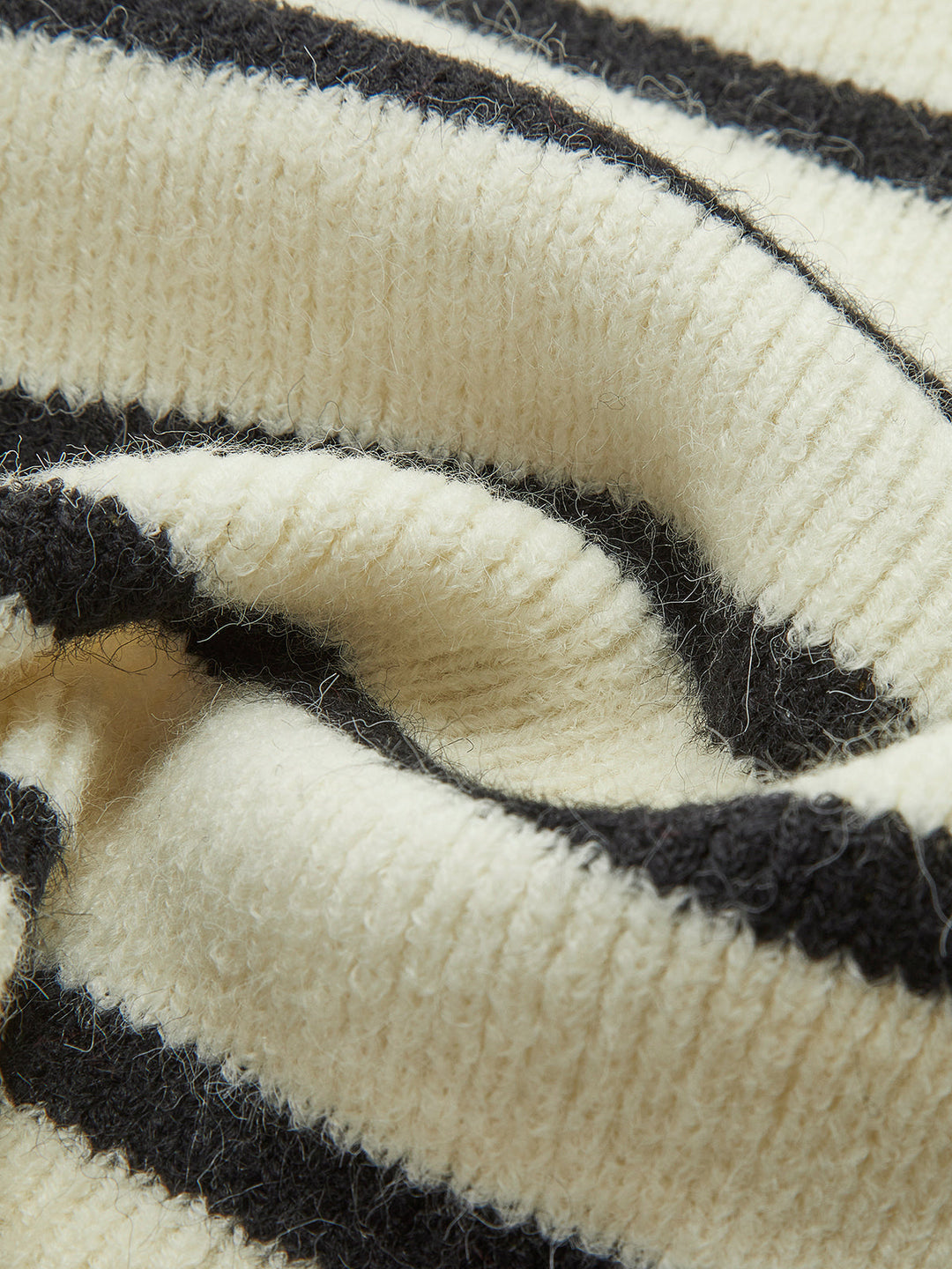 Gilet Pull sans Manches à Rayures en V