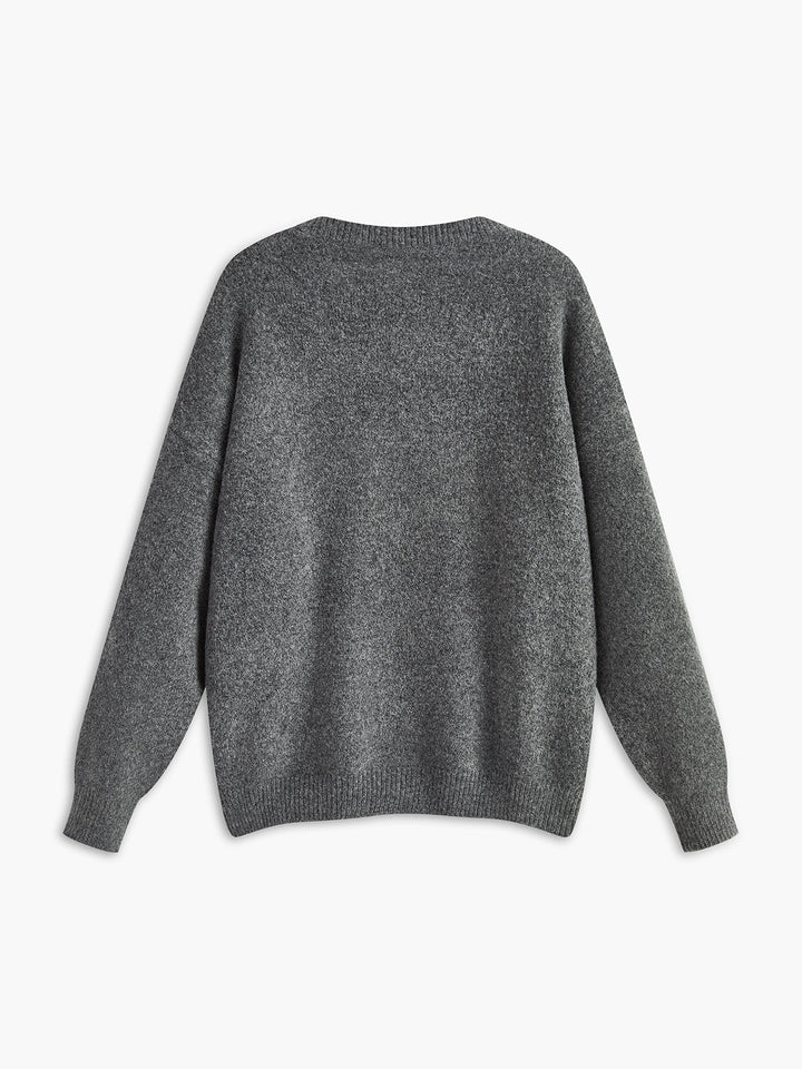 Pull en maille mélangée avec imprimé cerise
