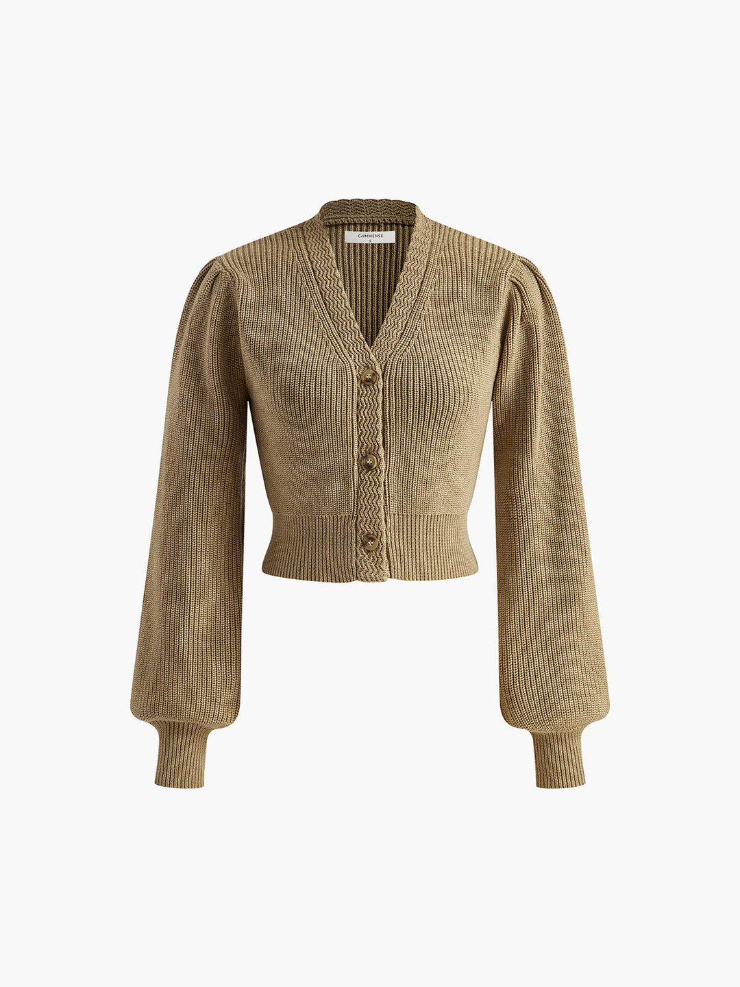 Cardigan V-Col Tricot Vintage
