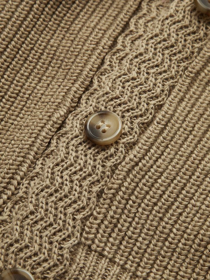 Cardigan V-Col Tricot Vintage