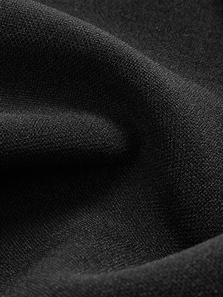 Robe Plissée à Décoration Perles Col Carré