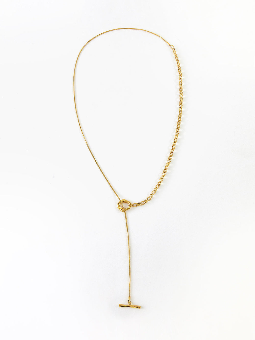 Collier Y Lariat Doré