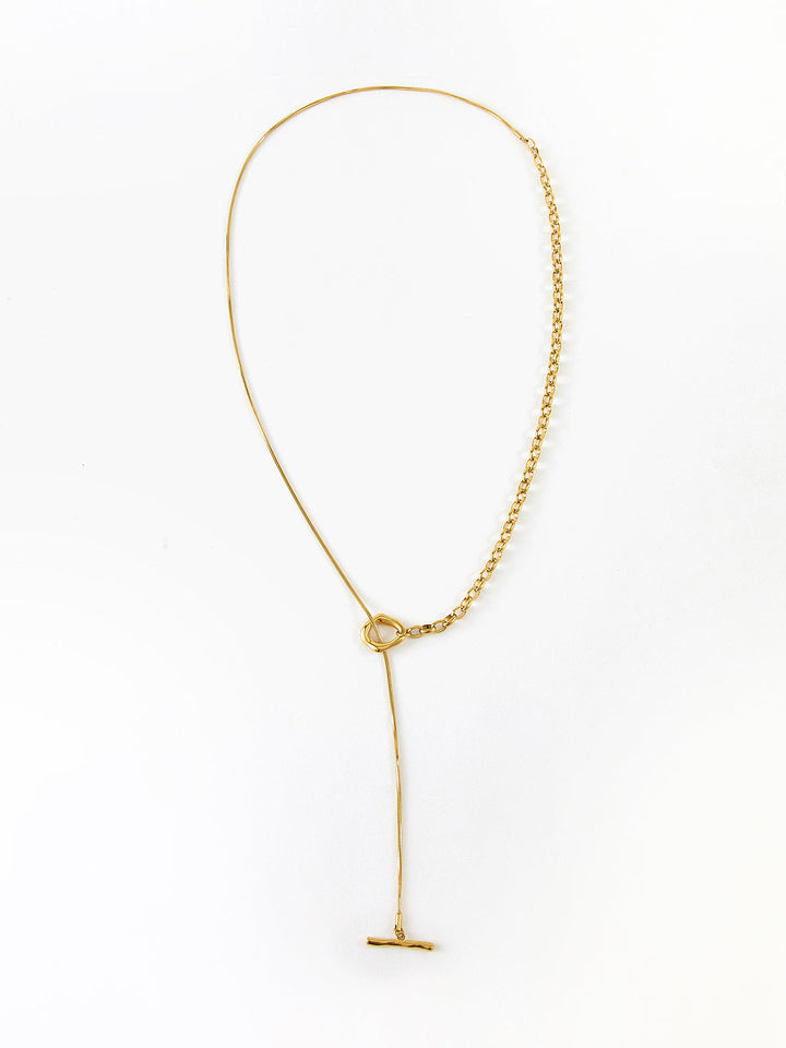 Collier Y Lariat Doré