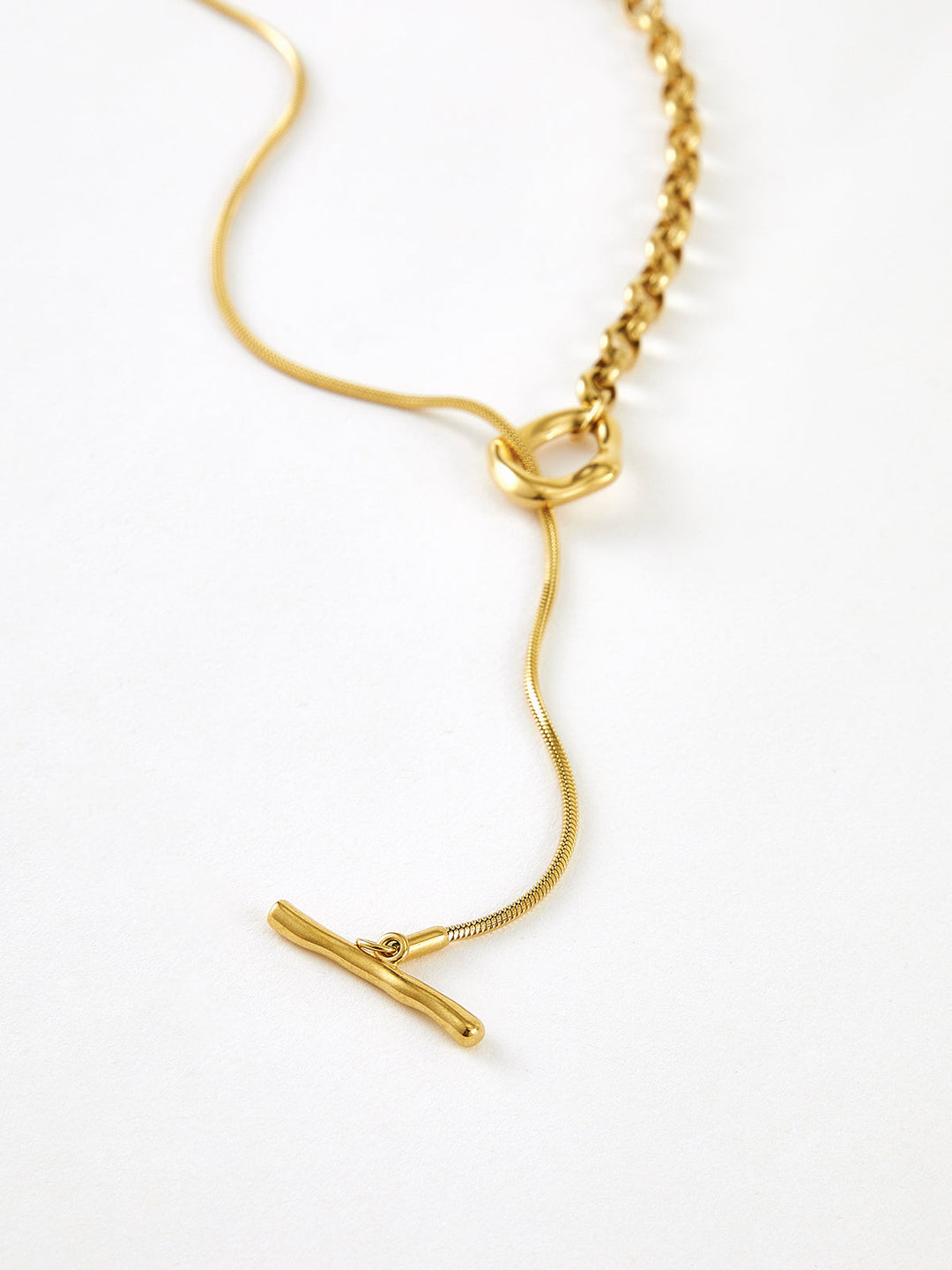 Collier Y Lariat Doré