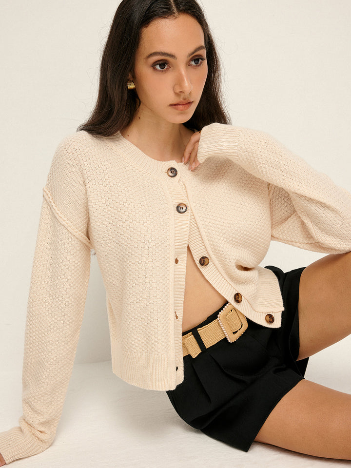 Cardigan Boutonné Uni