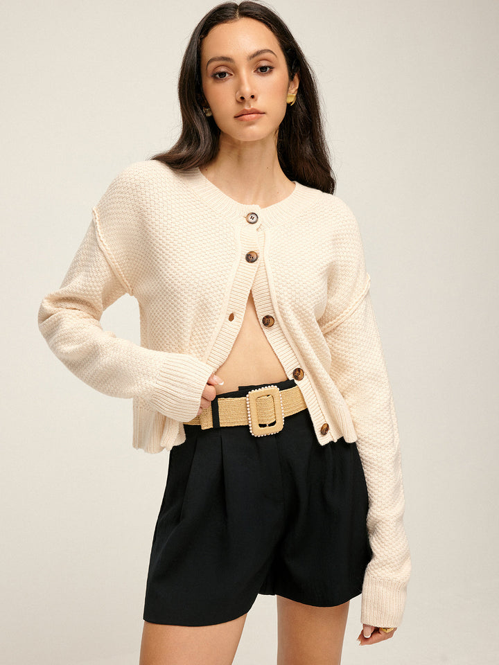 Cardigan Boutonné Uni
