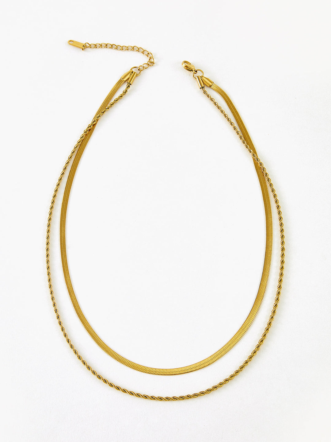 Collier Serpent et torsade à double chaîne